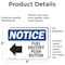 Signmission Fuel Shutoff Push Button (Left Arrow) Sign With Symbol, 5 in W x Rectangle, Vinyl Decal OS-2PACK-NS-D-35-L-12941 - alternate 6